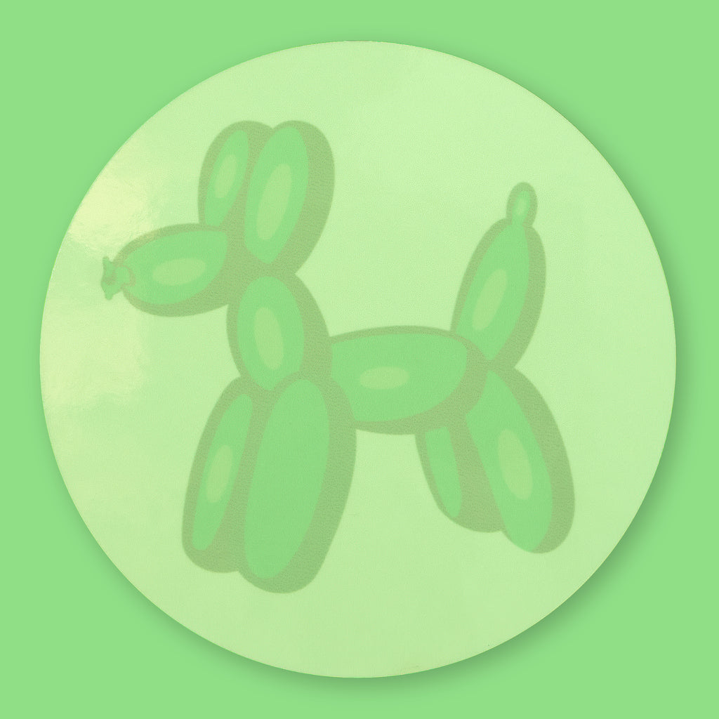 Green Balloon Dog Coaster