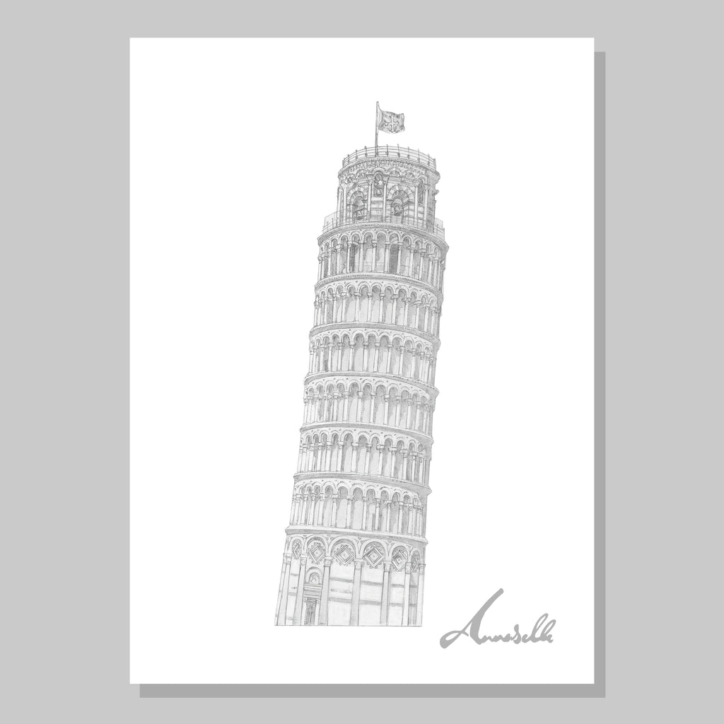 The Leaning Tower of Pisa Postcard